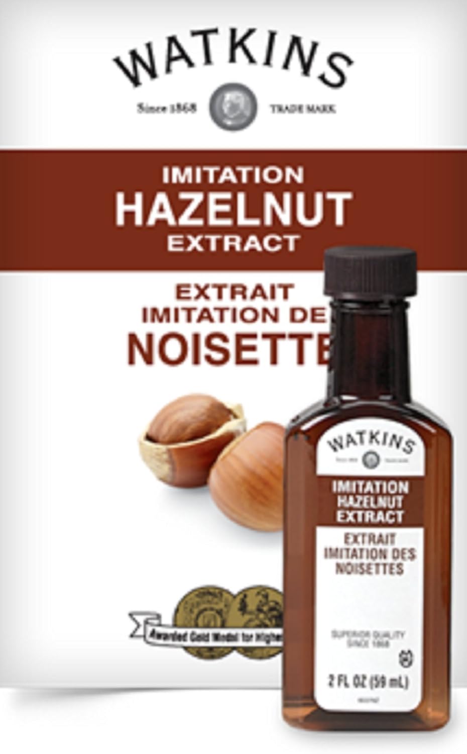 Watkins Extract 2oz Bottle (Pack of 3) Imitation Hazelnut Extract