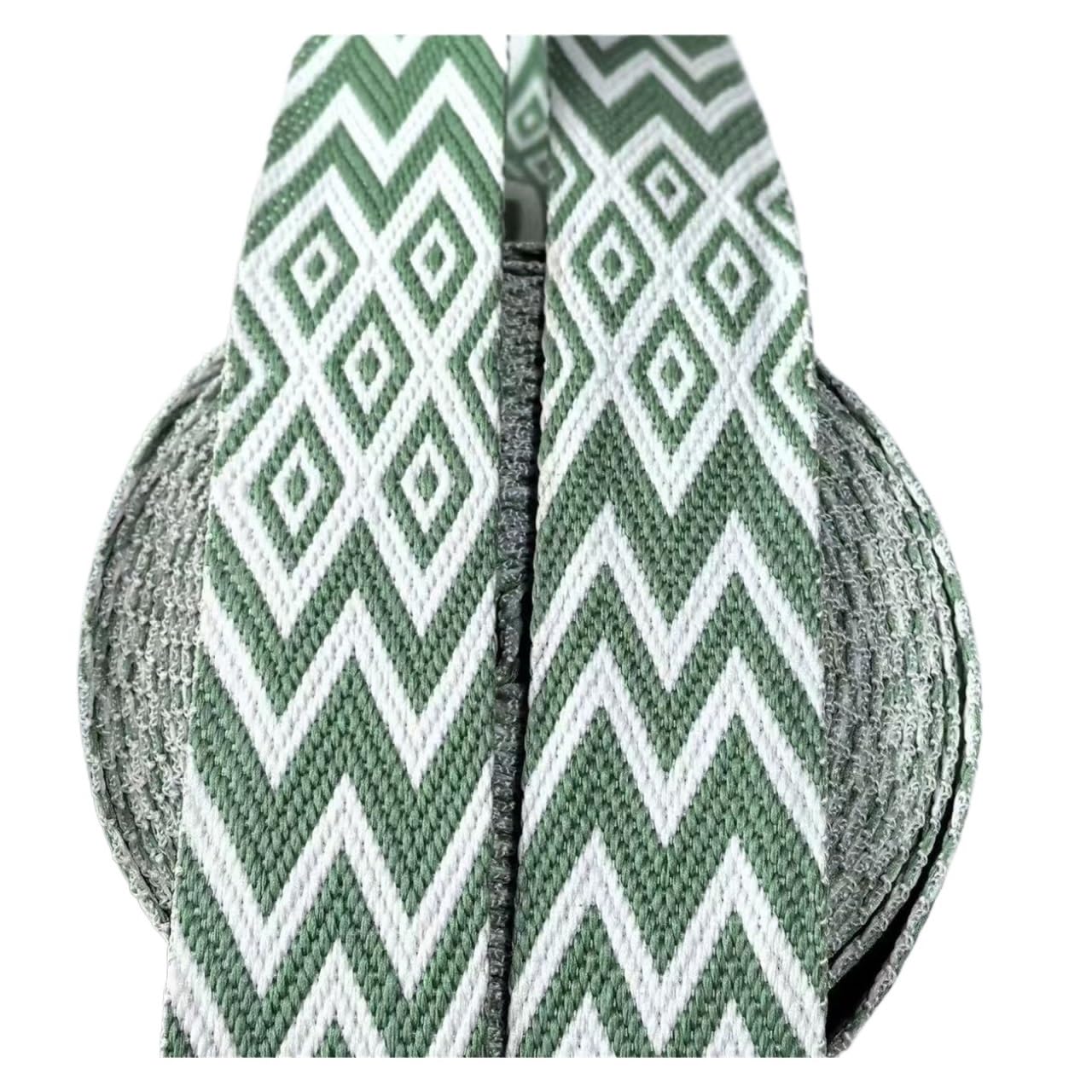 costura con bordes, fabricación de artesanía DIY, 45m 38mm estampado cinta patrón mochila correa bolso moda jacquard(Pale green)
