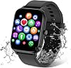 Smart Watch para hombre y mujer compatible con iPhone Samsung Android, pantalla táctil completa de 1.69 pulgadas, resistente al agua IP68, monitor de actividad Bluetooth, frecuencia cardíaca/sueño (Negro) 1
