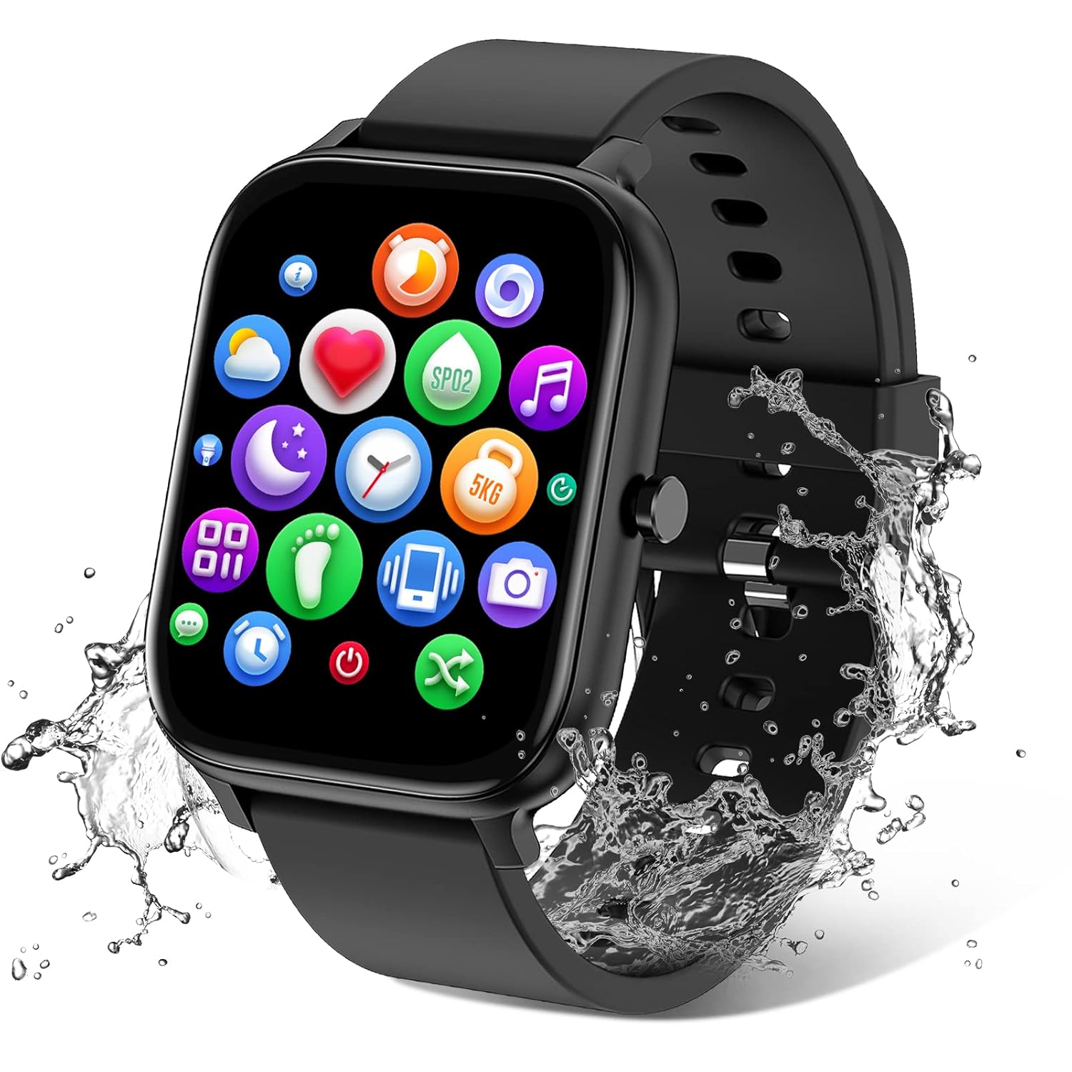 Smart Watch for Men Women Compatible with iPhone Samsung Android Phone 1 83 inch Full Touch Screen IP68
