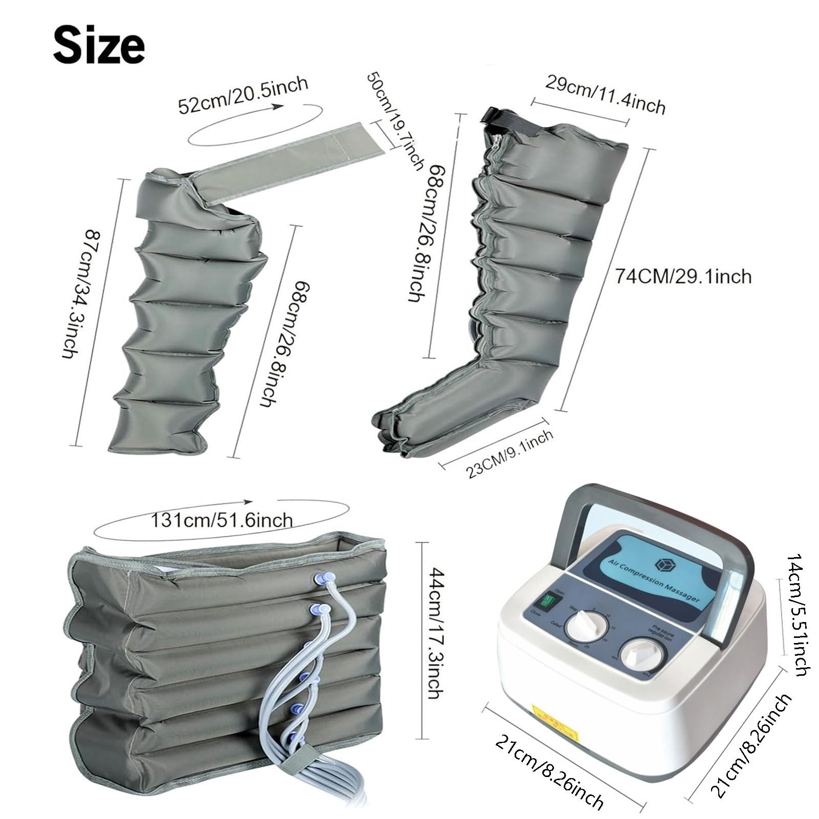 Massaggiatore Gambe Linfodrenante, Pressoterapia Linfodrenaggio Cellulite, Macchina per Pressoterapia a Casa, Pressoterapia Gambe e Pancia, Linfodrenaggio Gambe, Massaggio Gambe