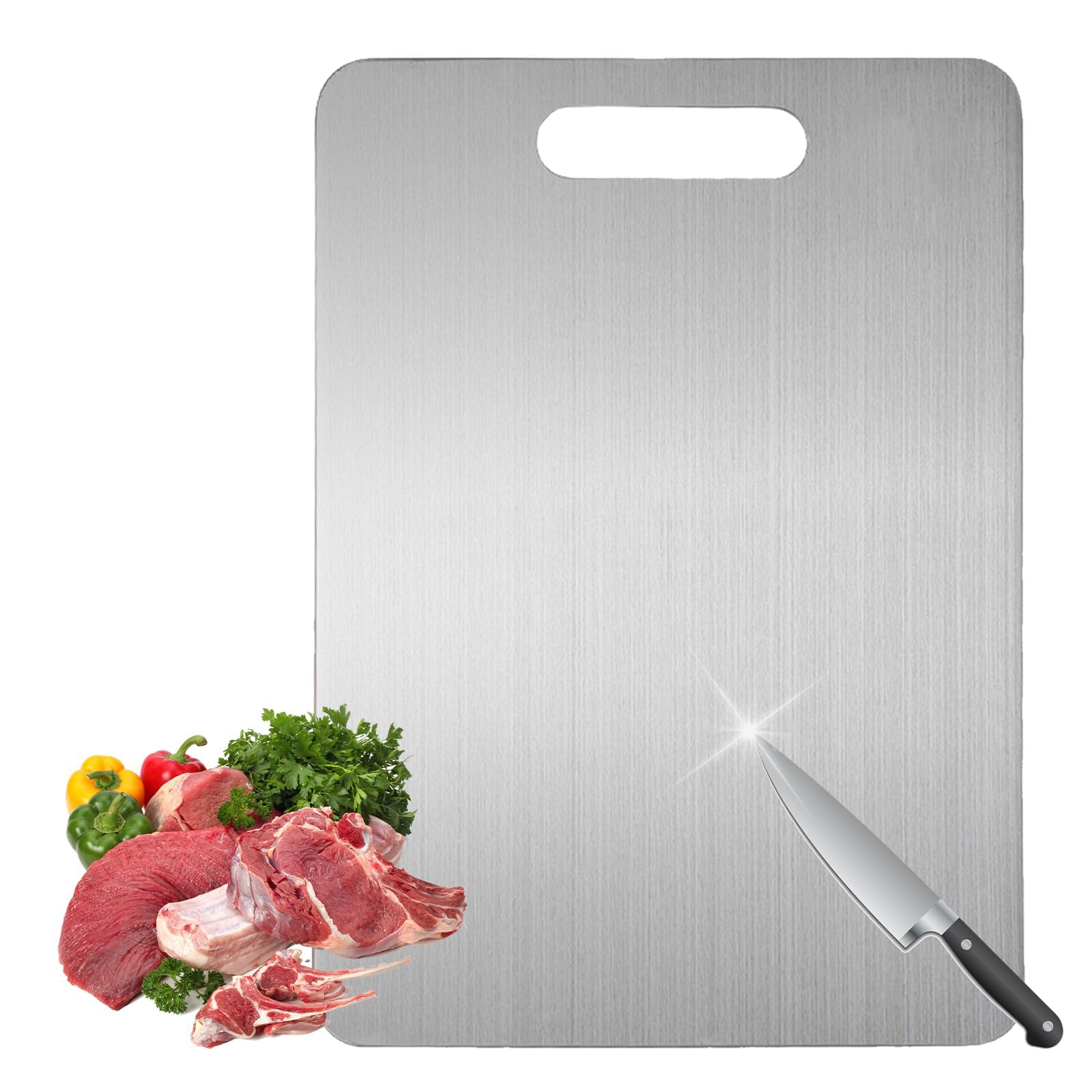 Planche à découper en titane hygiénique pour fruits et viandes