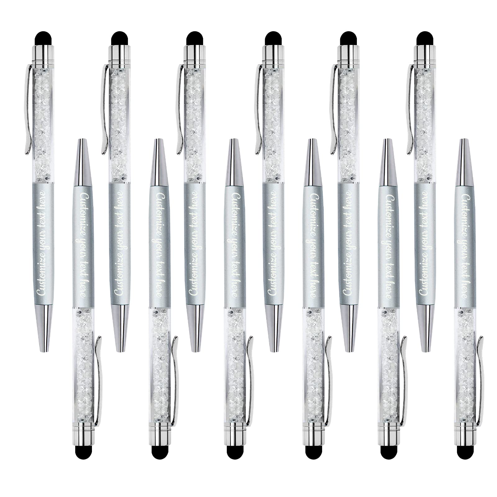 LINMQIU Up to 300 Ballpoint Pens, Custom Ballpoint Pens, Personalized Ballpoint Pens with Name, Soft Touch Ballpoint Pens, Engraved Ballpoint Pens for Ladies, Couples, Family, Office - 120PC