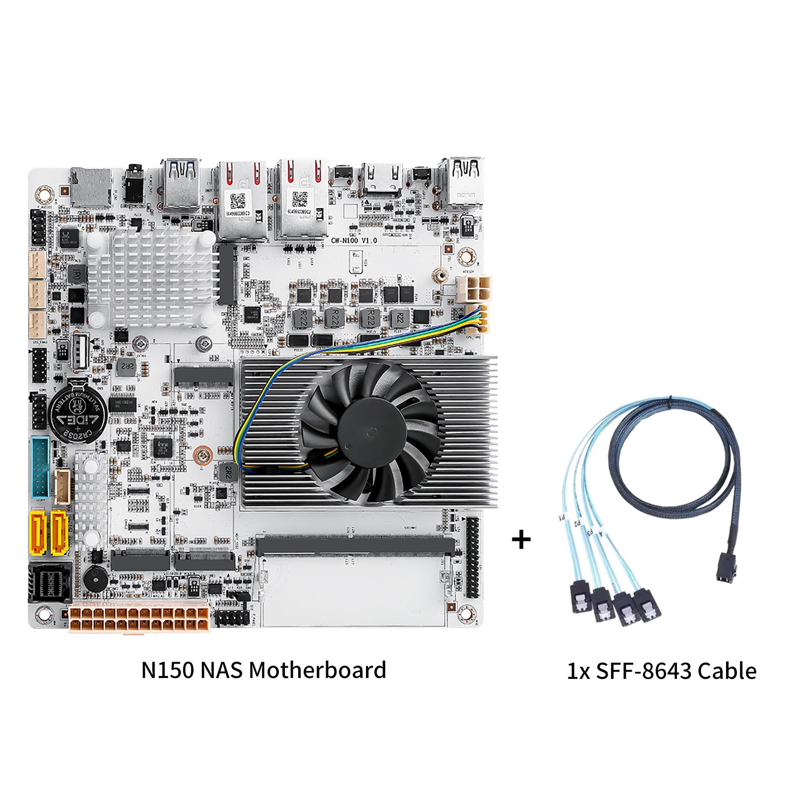 Amazon.com: Dual 10GbE NAS Motherboard 6-Bay with Fan,X550-AT2 NIC