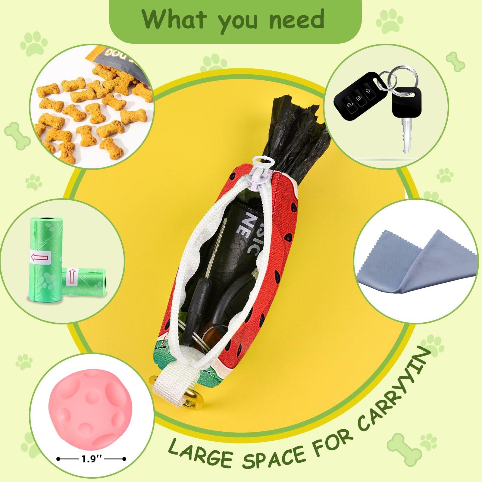 ICEMOOD Grapefruit Shape Dog Poop Bag Holder and Carrier - Image 4