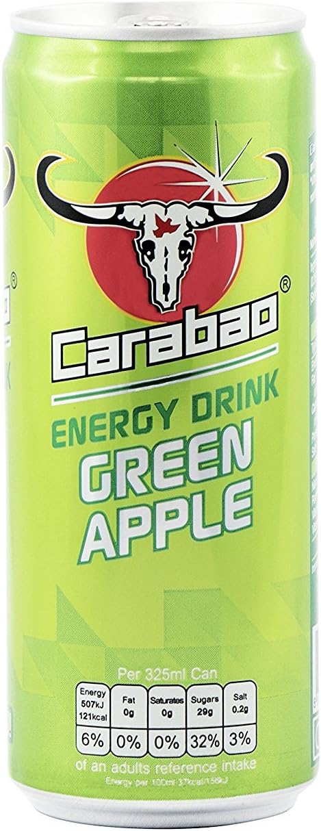 Carabao Energy Drink UK 325ml (Pack of 12) (Green Apple)