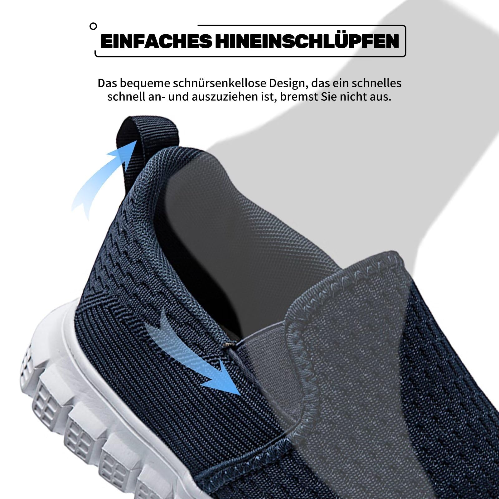 Oltyutc Mocassini da Uomo Slip on Sneaker Casual Scarpe da Running Corsa Scarpe Antinfortunistica Leggera Fitness Traspirante Camminata