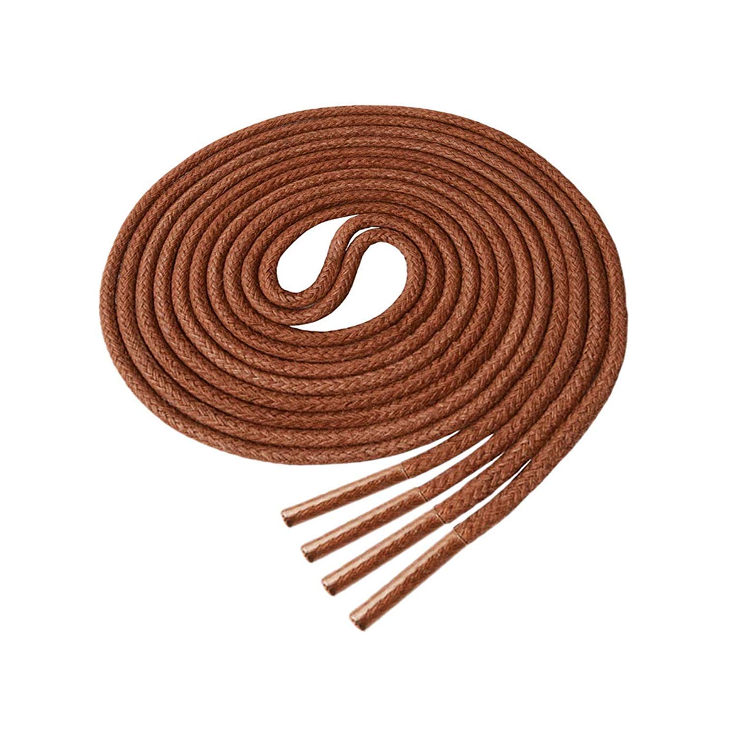 Waxed Thin Round Dress Shoelaces [2 Pairs] [5 Color][6 Size] for Oxford Dress Shoes Laces