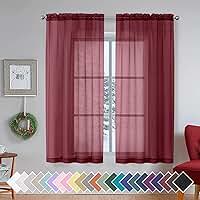 Aiyufeng Cortinas translúcidas vermelho vinho – Persianas verticais de tecido para porta de vidro deslizante varanda terraço sala de sol praia casa de piscina, 101,6 x 160 cm, 1 par