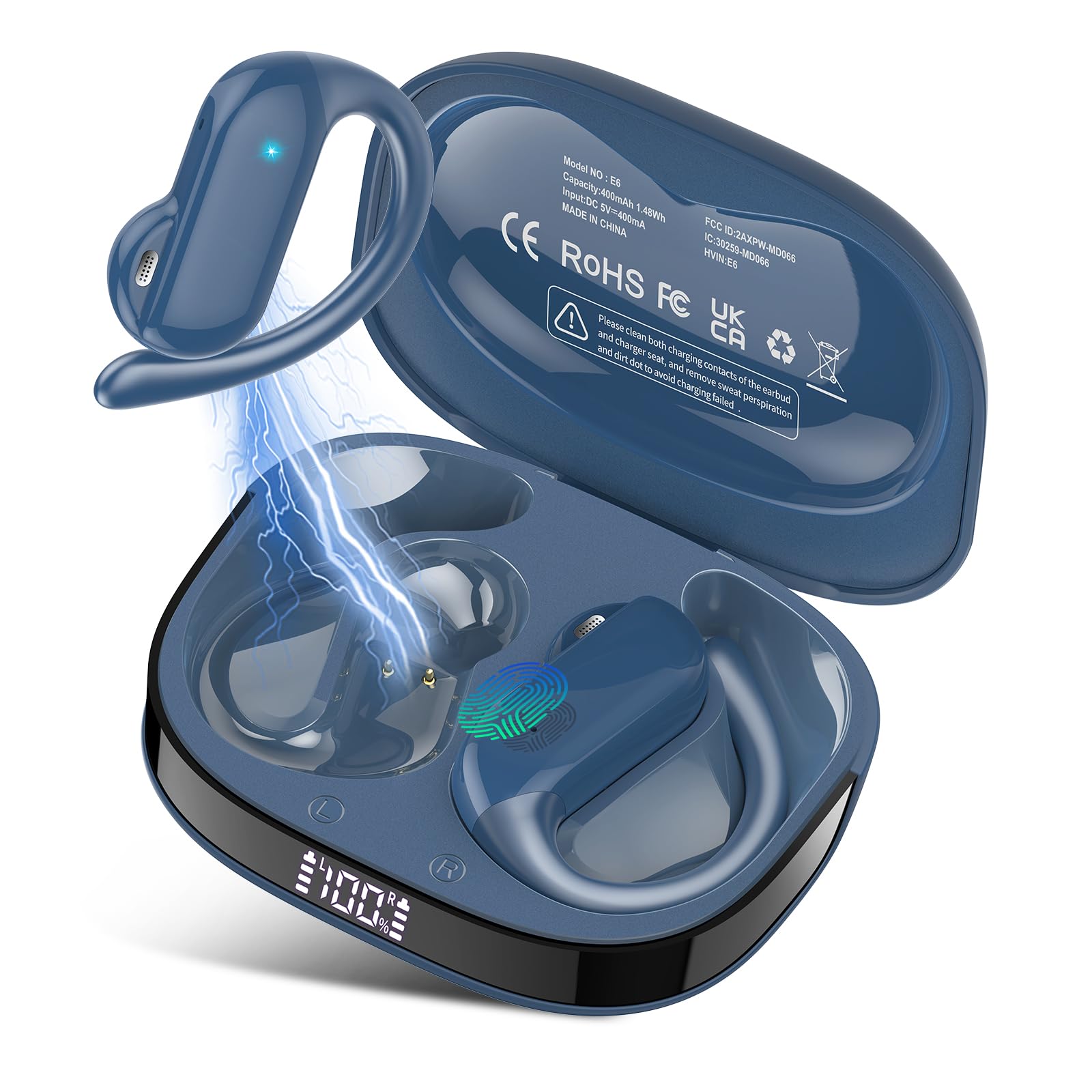 Amazon.com: DUSONLAP Open Ear Earbuds, Bluetooth 5.4 Wireless