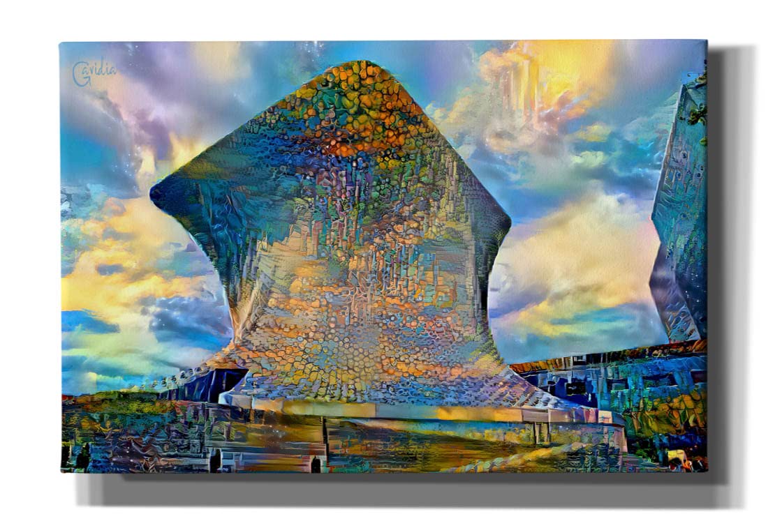 Epic GraffitiMexico City Soumaya Museum' by Pedro Gavidia, Canvas Wall Art, 18"x12"