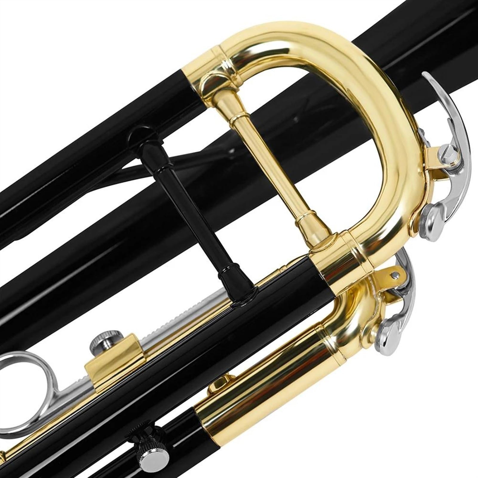 początkujących trąbka Zestaw Trąbek Bb Standard Rękawiczki Trąbki Malowane Na Złoto Instrument Dla Początkujących Uczniów(Black)