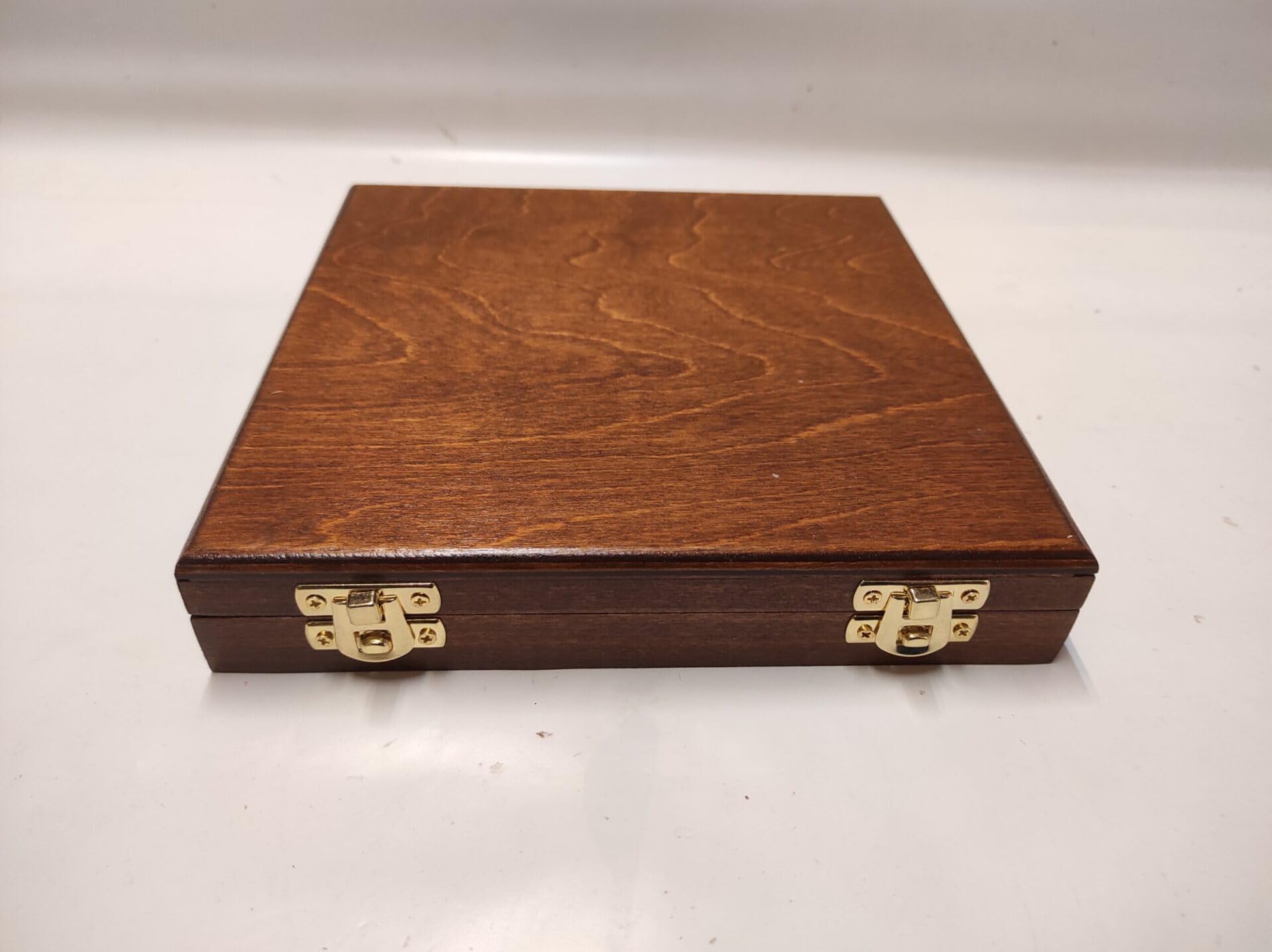 Drewniana Gablota na Monety i Medale z Aksamitną Wyściółką, 9 Przegród 50x50 mm, Kaseta Numizmatyczna dla Kolekcjonerów, Rękodzieło Made in Italy