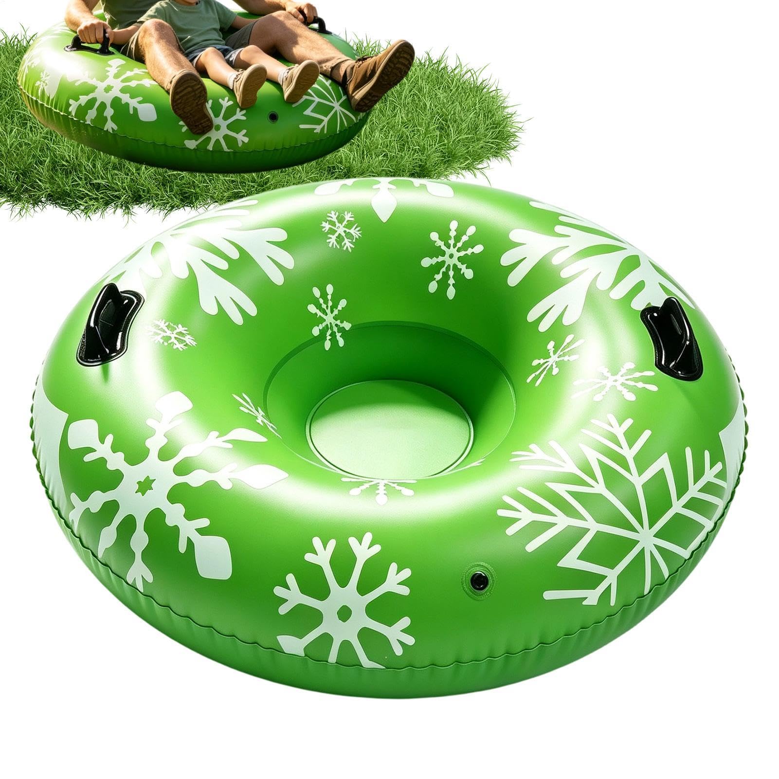 Tubo da neve per adulti, 90 x 90 cm, impugnatura ergonomica antiscivolo | Tubo da sci gonfiabile per Natale, ragazze, uomini, donne, sci sul lago sul fiume congelato
