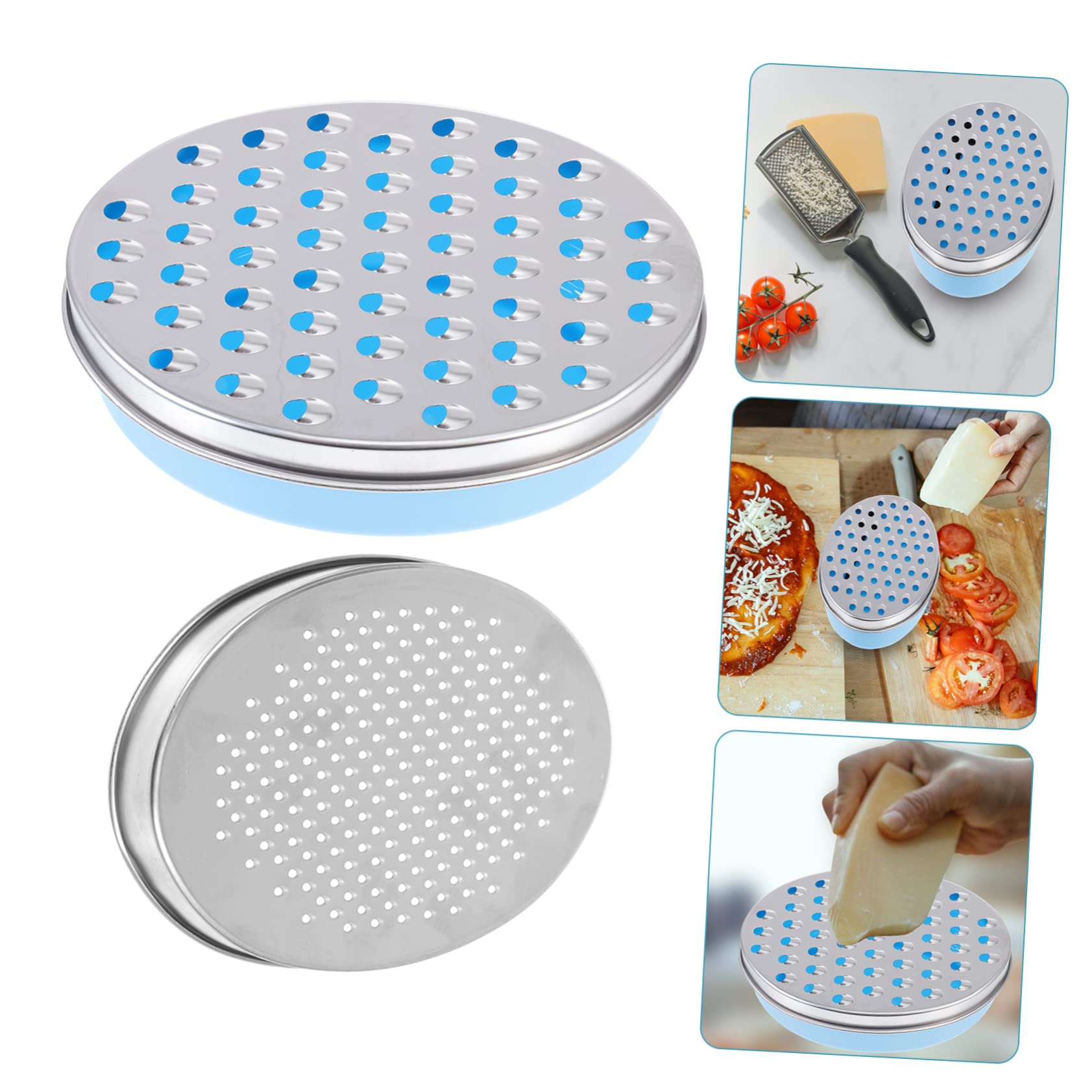 HEALLILY 2 Pcs Stainless Steel Cheese Slicer Auto Cheese Grater Handle Plastic Handheld Kitchen Tool