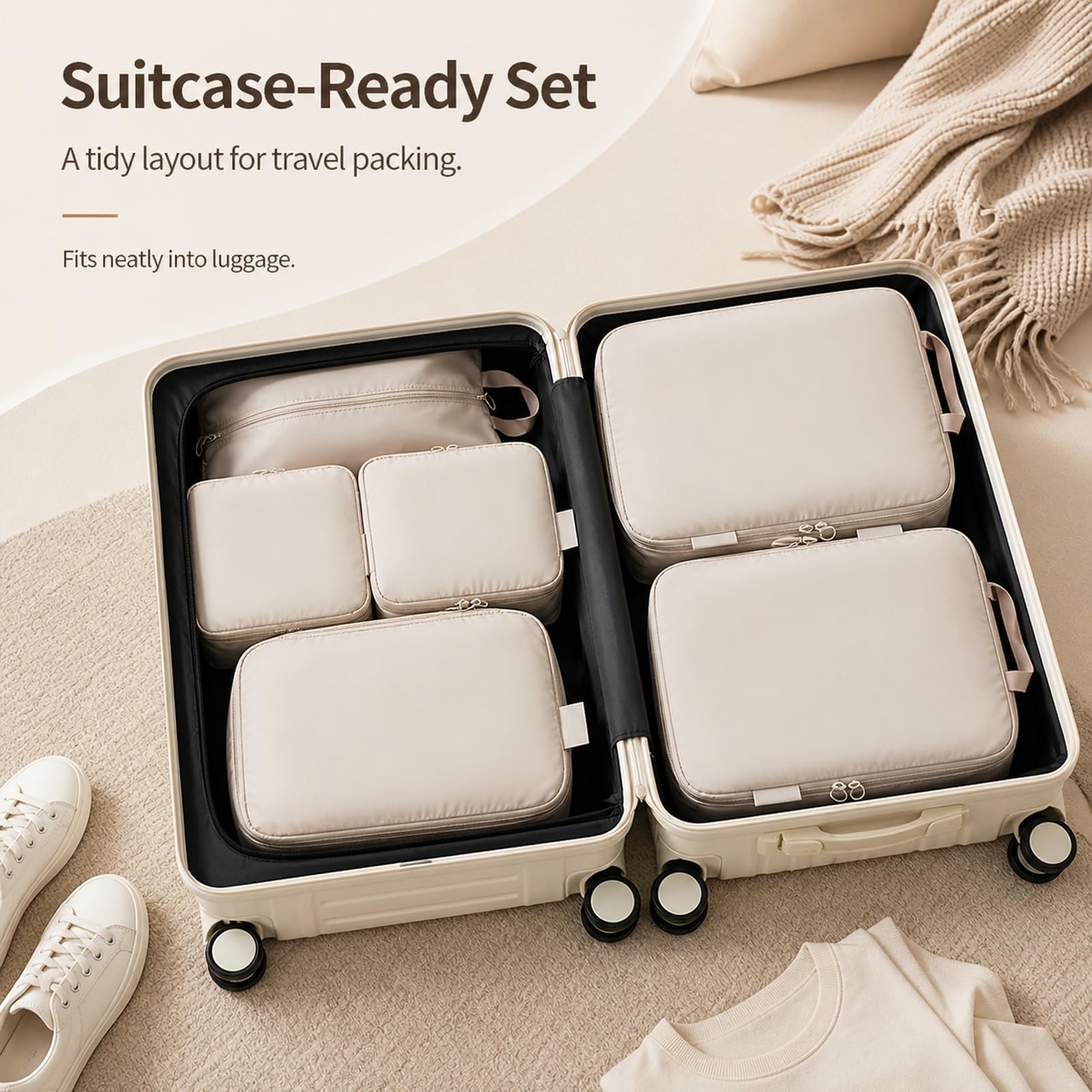Cube D'Emballage Pour Valise,Housse Gains De Place Pour Couettes