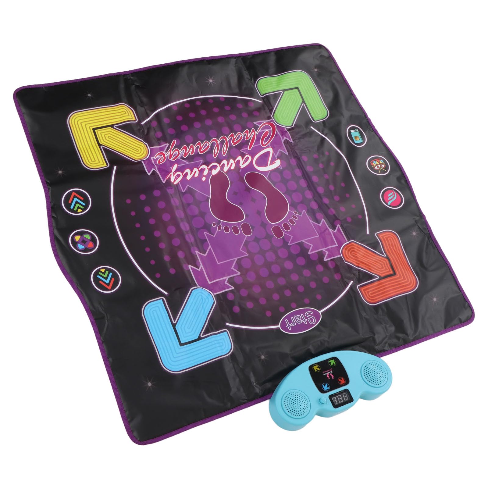 Alfombra de baile para niños, 4 modos juego ajustable con música integrada, Alfombra electrónica infantil para fiestas y ejercicio, for niños y familias en interiores