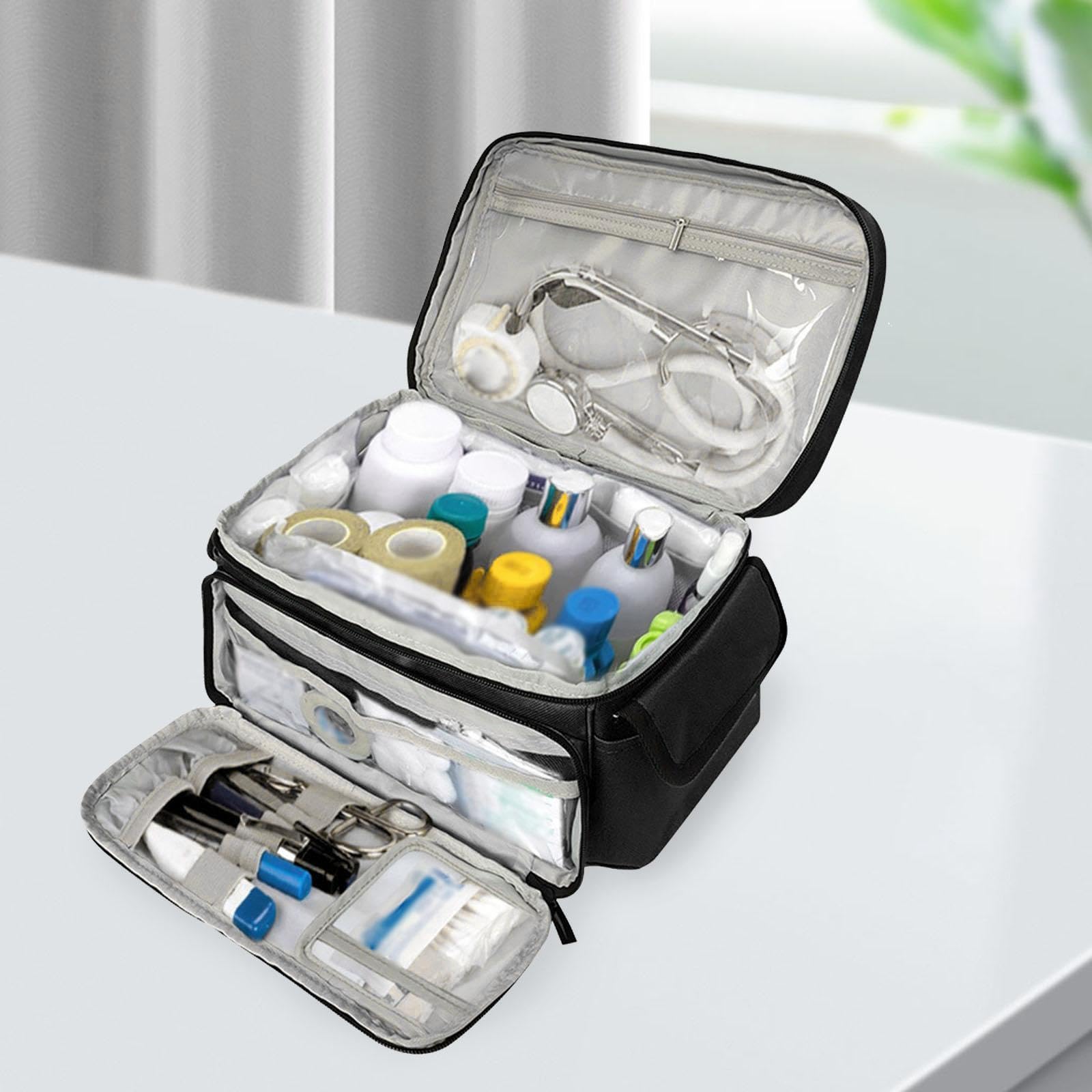 Trousse de Premiers Secours Vide, Sac de Rangement Portable, pour Le Bureau, La Randonnée et Les Activités de Plein Air