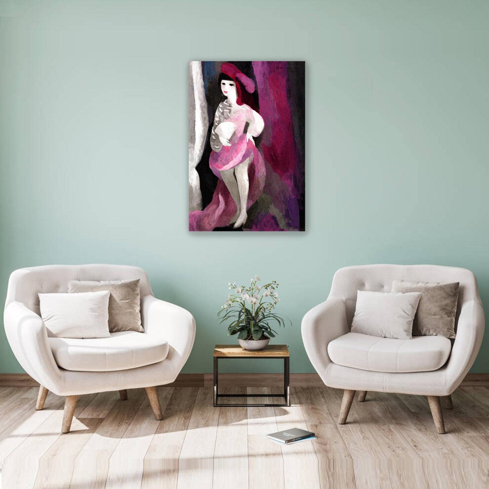 enmarcado-Cuadro Famosos di Marie Laurencin.Reproducciones de pinturas en lienzo Carteles e impresiones.arte de paredEsther, la paje' 30x42cm(12x17in)