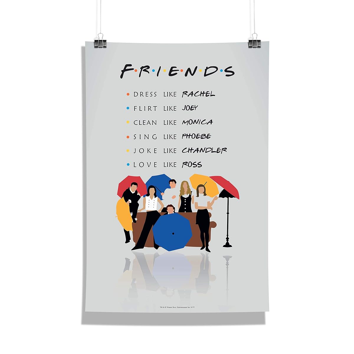MCSID RAZZ Friends -TV Series Umbrella Poster Without Frame (Multicolor, Paper)
