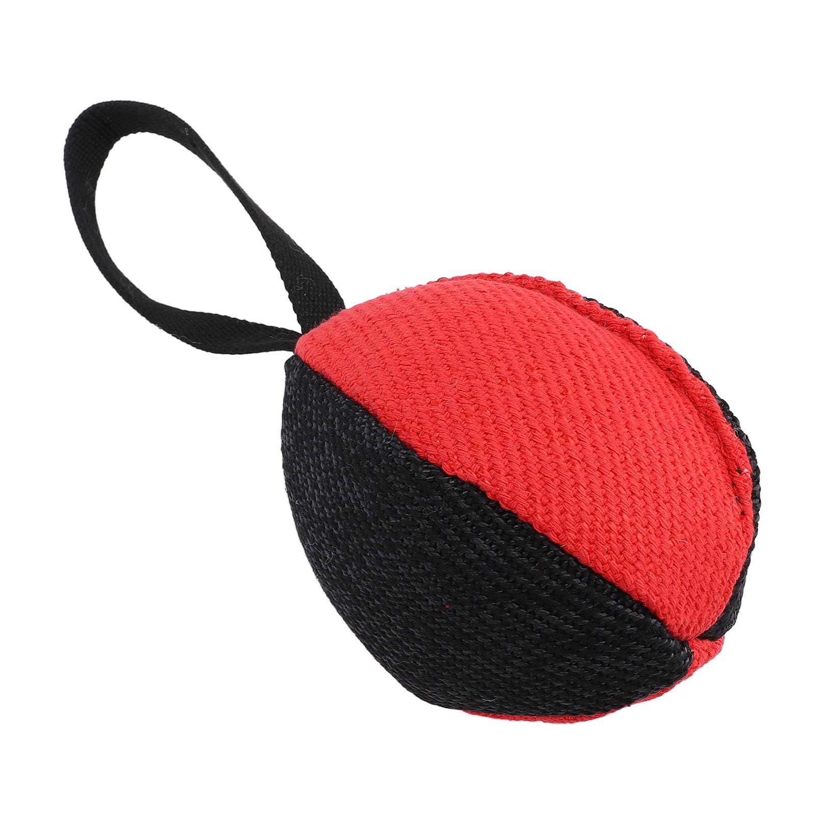 Tug Of War Ball Dog Toy, Dog Rugby Balls Cotton Fiber for Belgian Malinois for Large Dog (Black+Red)