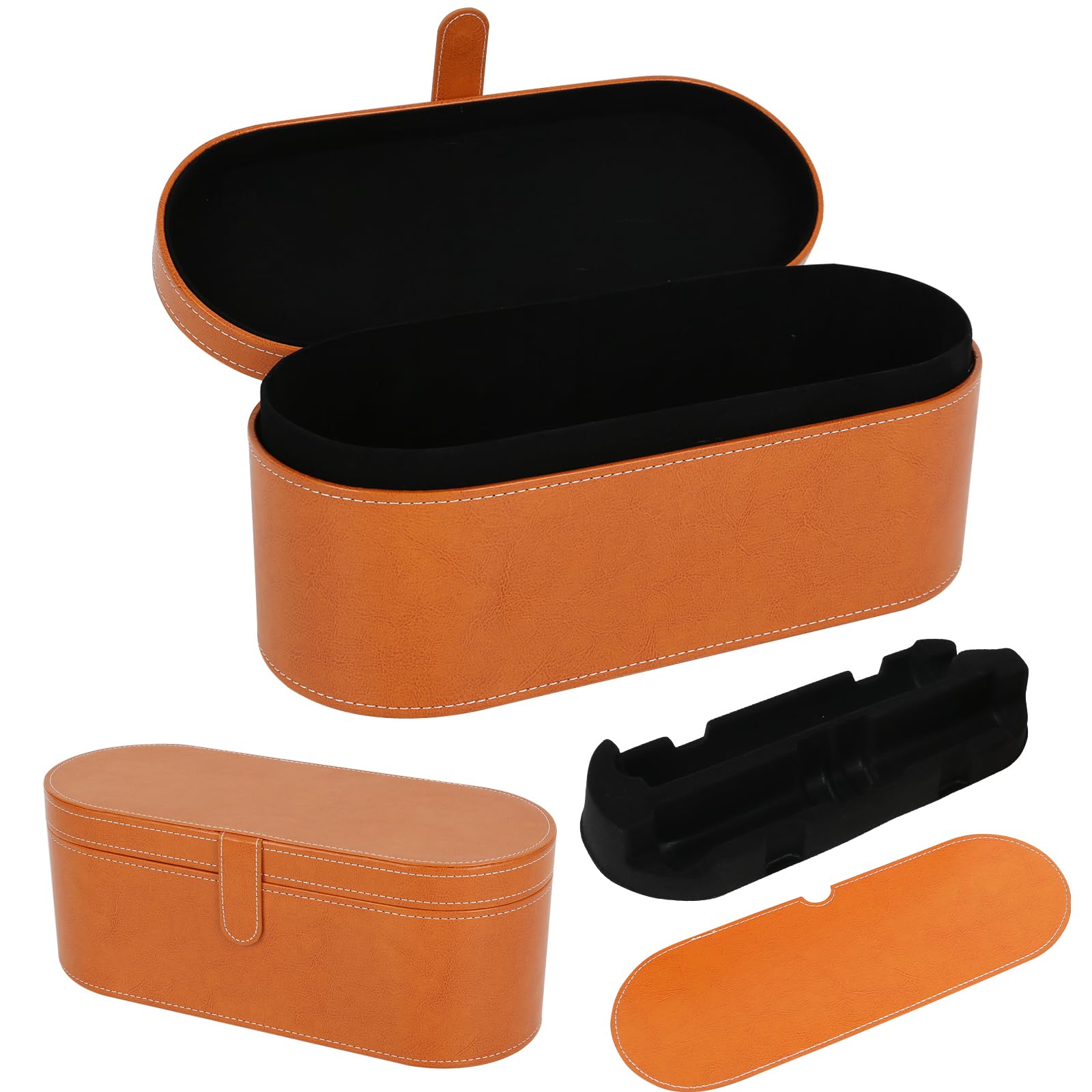 Caja de almacenamiento de piel sintética para secador de pelo Dyson, estuche rígido de viaje para secador de pelo, cepillo de aire caliente, rizador de pelo, 33,5 x 13,5 x 13 cm, bolsa organizadora