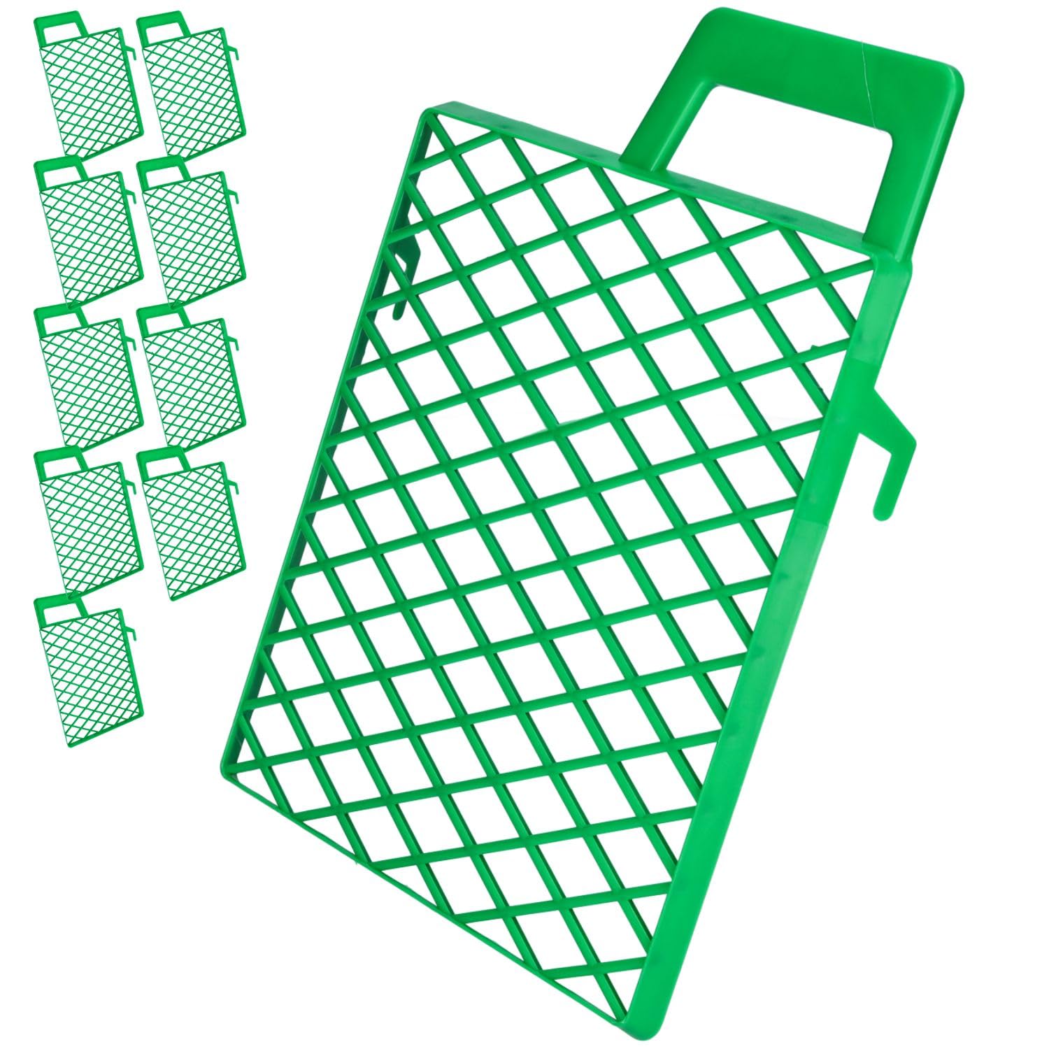 ToolSpace Abstreifgitter 10x Abstreifgitter für Wandfarbe Malergitter Farbgitter Malersieb Geeignet für 25 cm Farbroller Farbeimer Dank der Haken Kunststoff Abtropfgitter Abstreichgitter 26,5x28,5 cm