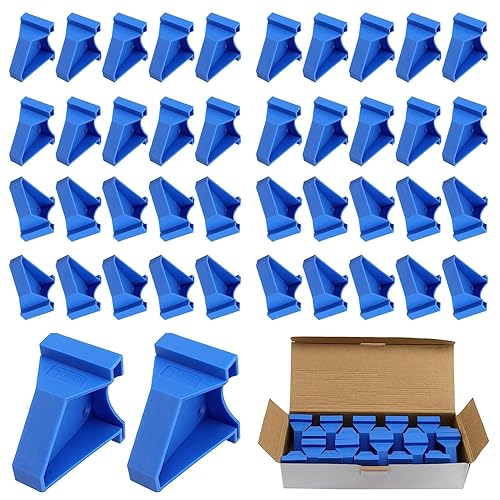 RHBLME 40 espaciadores de suelo de 1/2 pulgada y 1/4 de pulgada, color azul, impermeable, para suelos laminados, tablones de vinilo, azulejos,