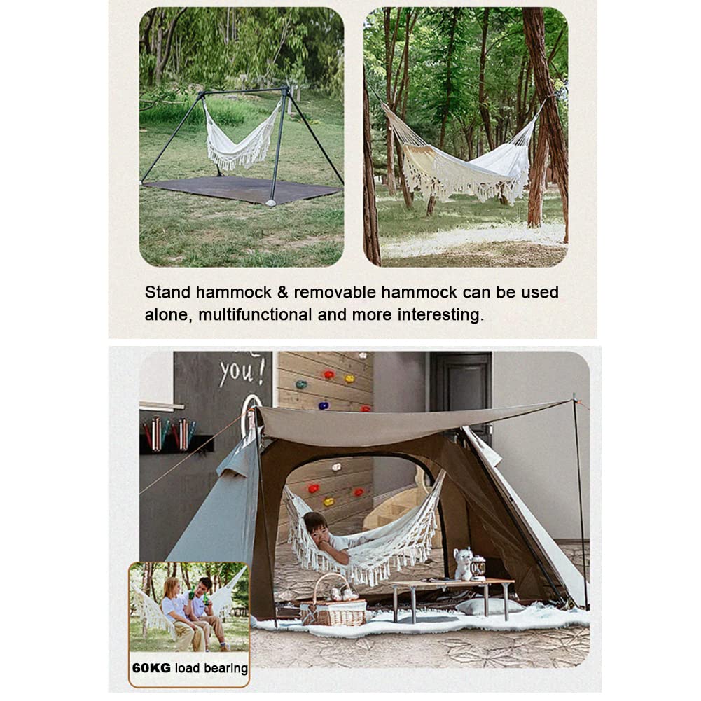 Tente de Camping，Tente de Toit，Tentes de Camping avec hamac pour 3 à 4 Personnes, Tente familiale Double Couche avec Double Toit et Sac de Transport pour campin