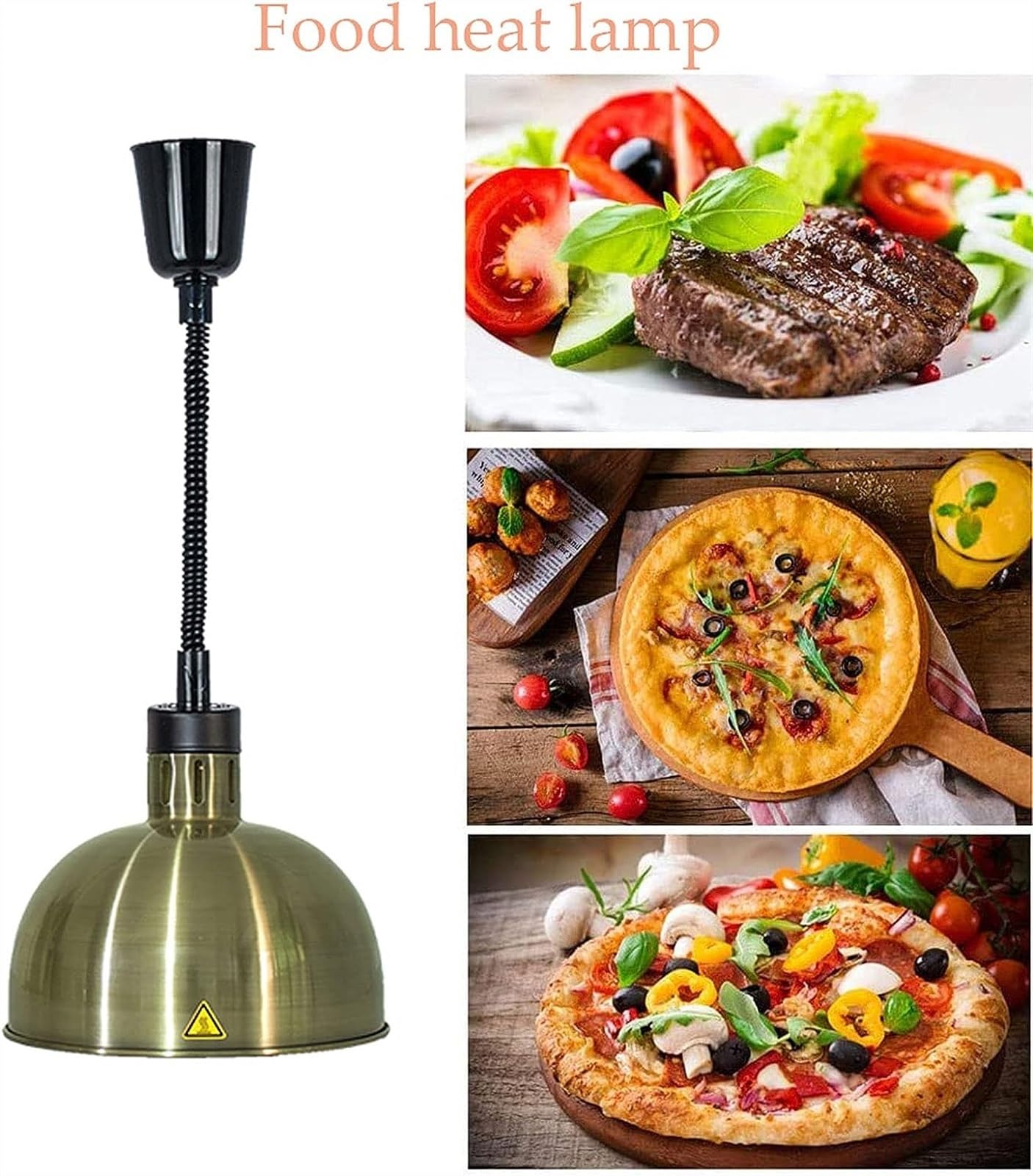 Komercyjna lampa grzewcza do żywności, światło grzewcze do bufetu, żyrandol restauracyjny do utrzymywania świeżości i smaku żywności, regulowana długość 60-180 cm