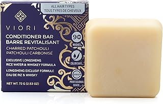 Viori Hamish & Co. Conditioner Bar for Men, Charred Patchouli – Natural – Whiskey Infused, Handcrafted in Scotland - Sulfate, Paraben, Cruelty, & Plastic-Free