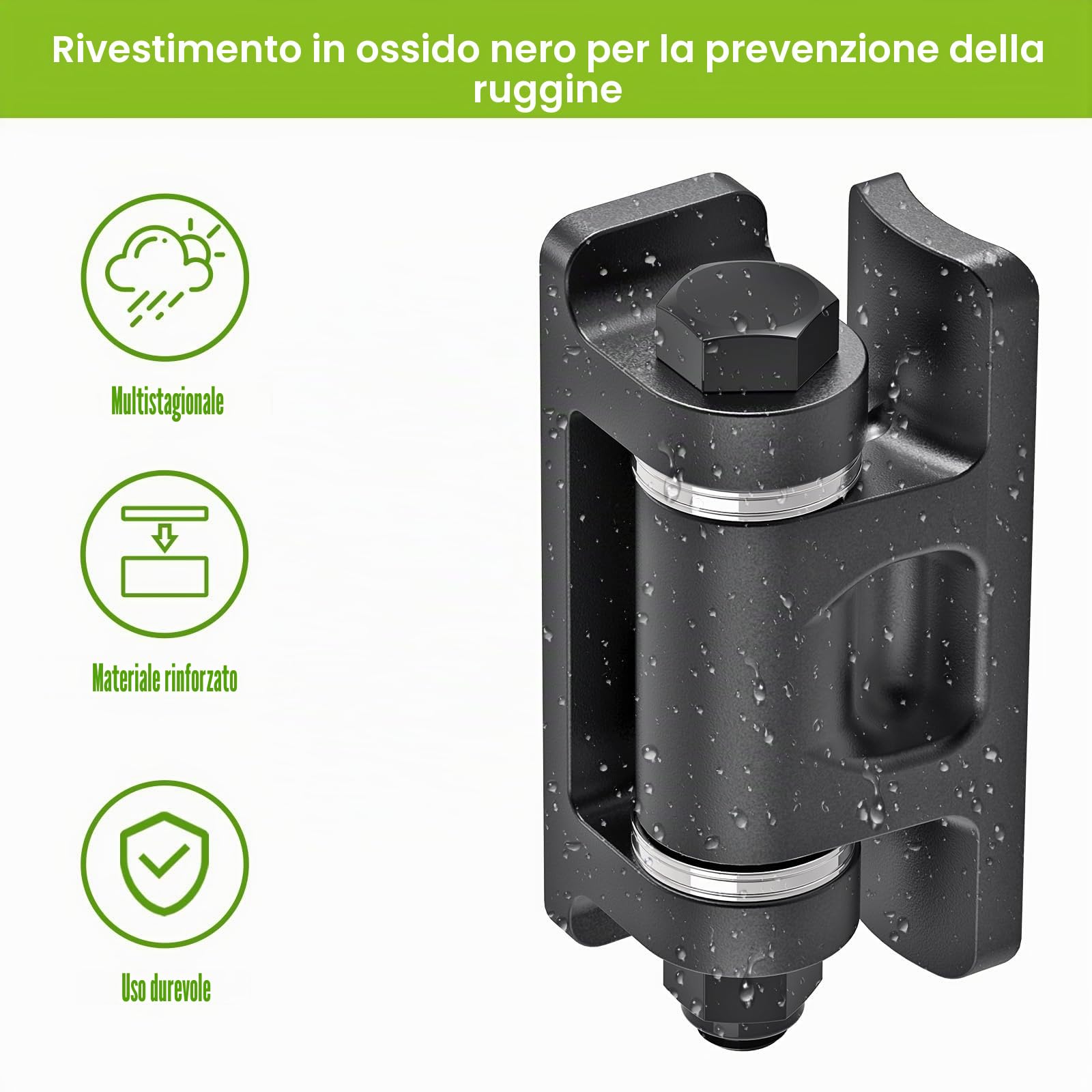 Lifeswel - Cerniere per cancelli, resistenti, saldate, in acciaio, con cuscinetto distanziatore e rivestimento in ossido, bulloni rimovibili per porte a battente in metallo, vialetti e cancelli