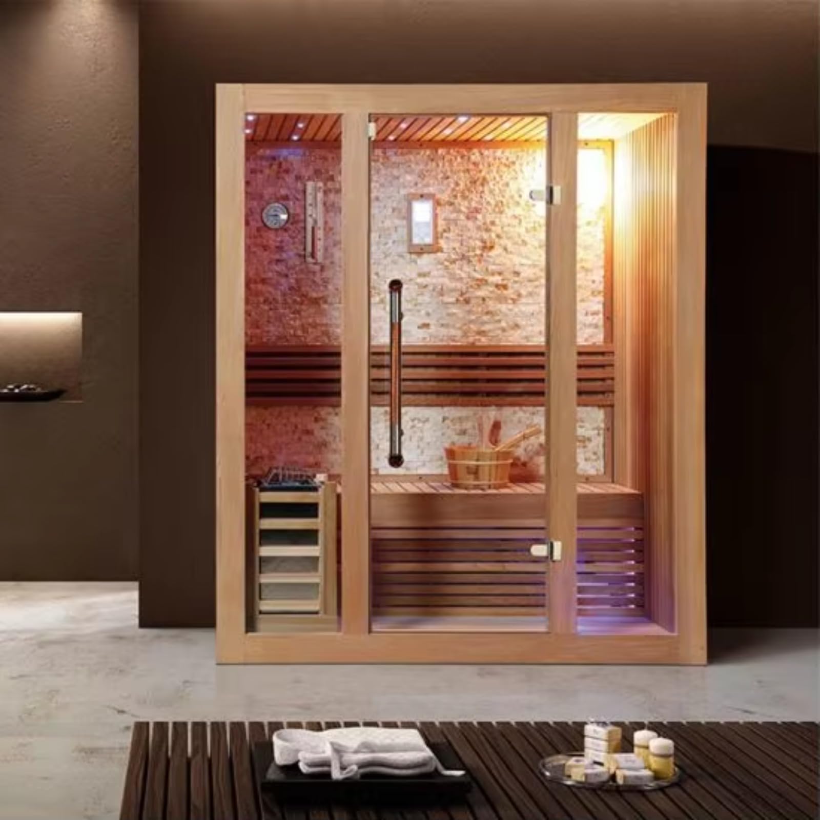 Sauna wewnętrzna zewnętrzna