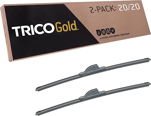 Trico Gold - 18-2020 - Juego de 2 limpiaparabrisas de repuesto para automóvil, 20 pulgadas.