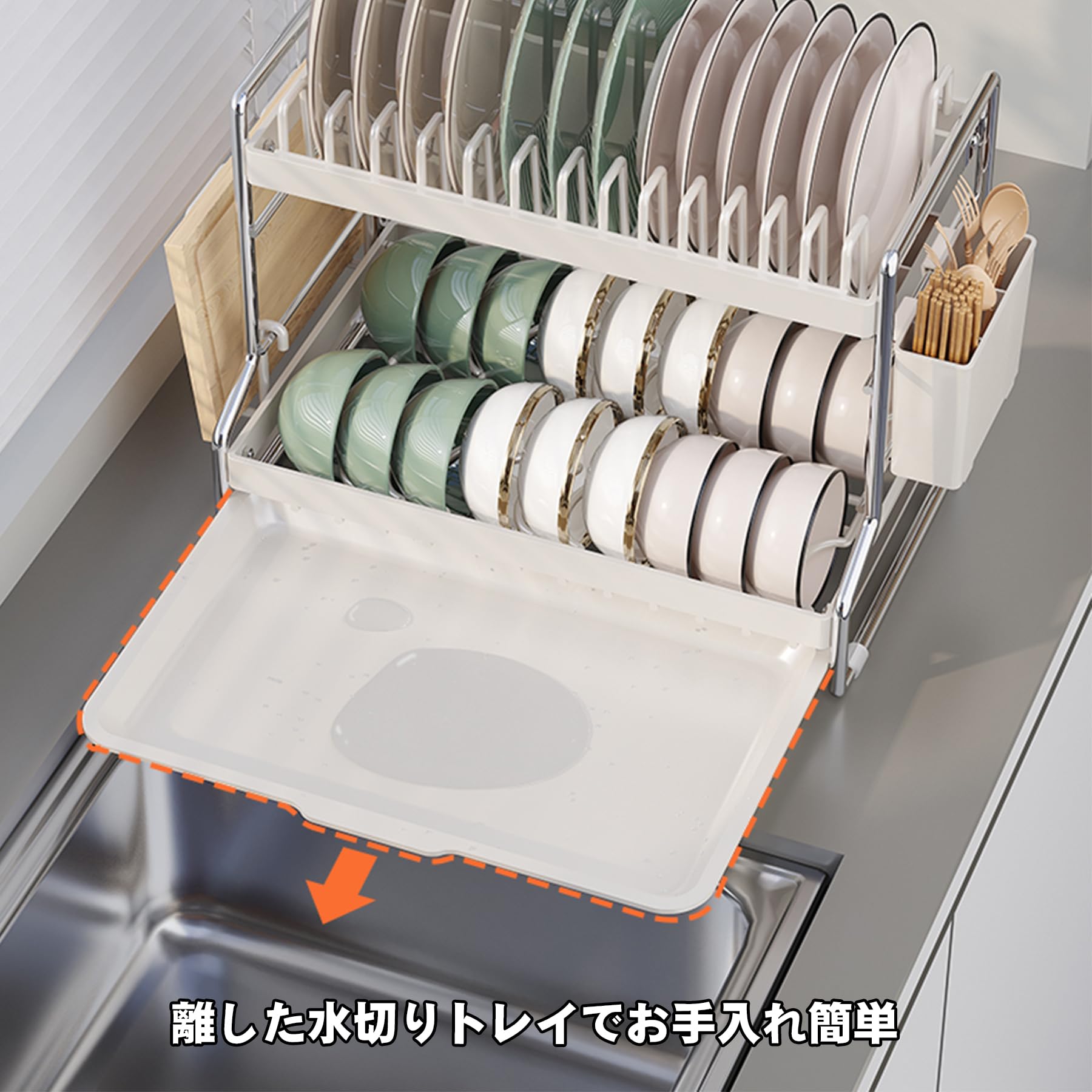 Amazon｜Hoisimdy食器水切りラックキッチン 水切り かご 食器