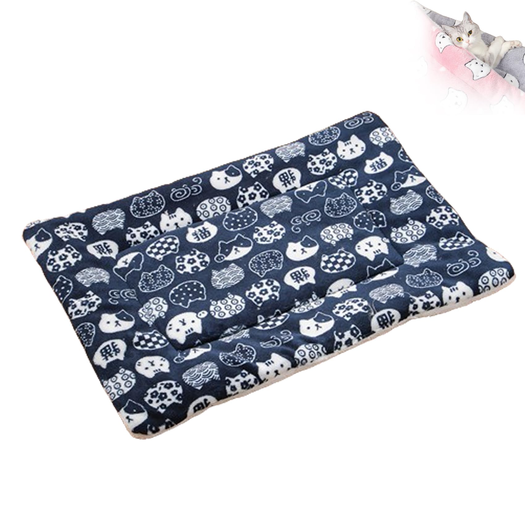 WEJDYKG Cosy Calming Cat Blanket, Cozy Calming Cat Blanket, Calming Blanket for Cats, Cozy Kitty Bed for Indoor Cats Calming Thick for Anxiety and Stress (X-Large,F)