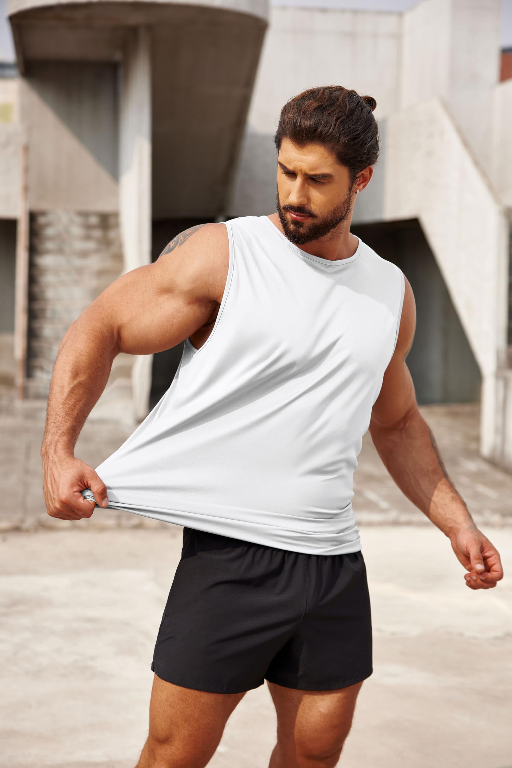COOFANDY GMY Lot de 2/3 débardeurs pour homme sans manches T-shirt de musculation à séchage rapide Maillot de corps fonctionnel T-shirt de course T-shirt de sport