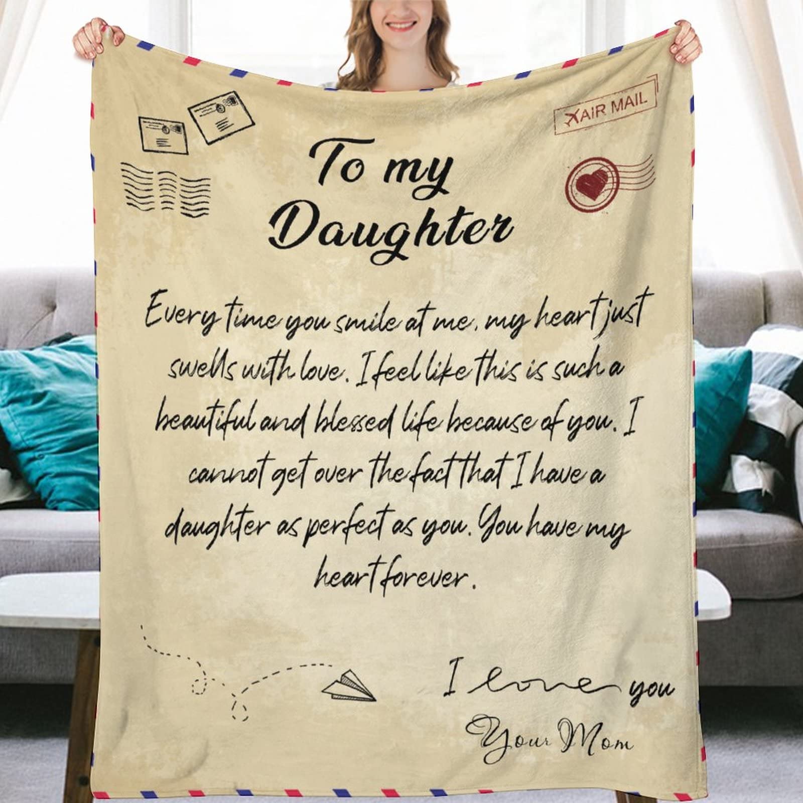Couverture flanelle Every Time You Smile plaid doux lit bébé 76x101cm