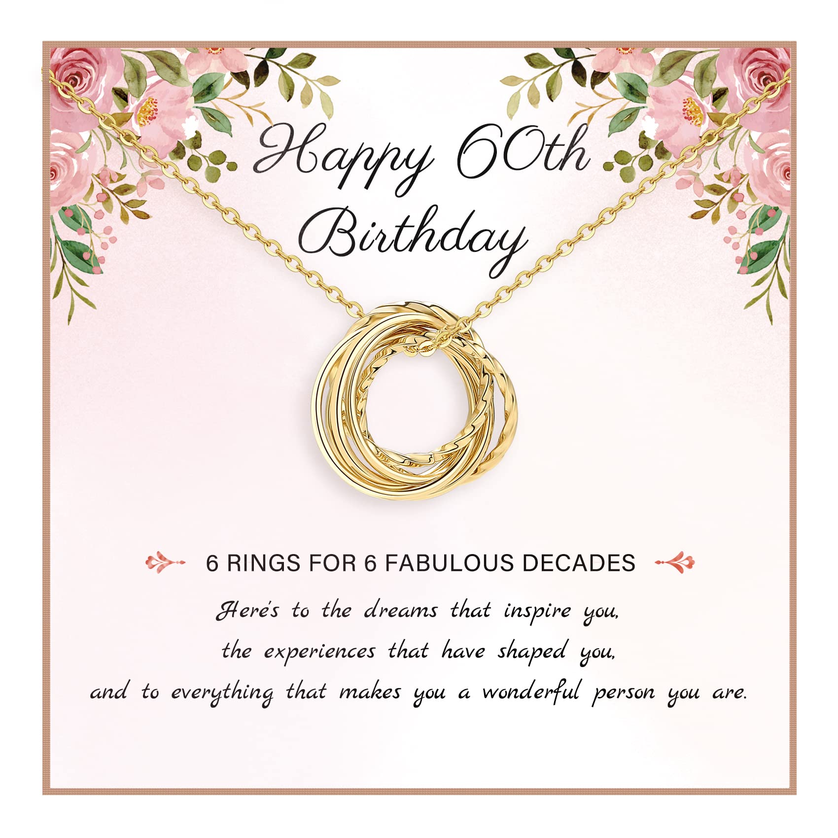 BMMYEBirthday Gifts for Women, Gold Silver Necklace 30th 40th 50th 60th 70th Circle Pendant Mothers Day Jewelry 40 50 60 Year Old Birthday Gifts Ideas for Mom Sister Friend