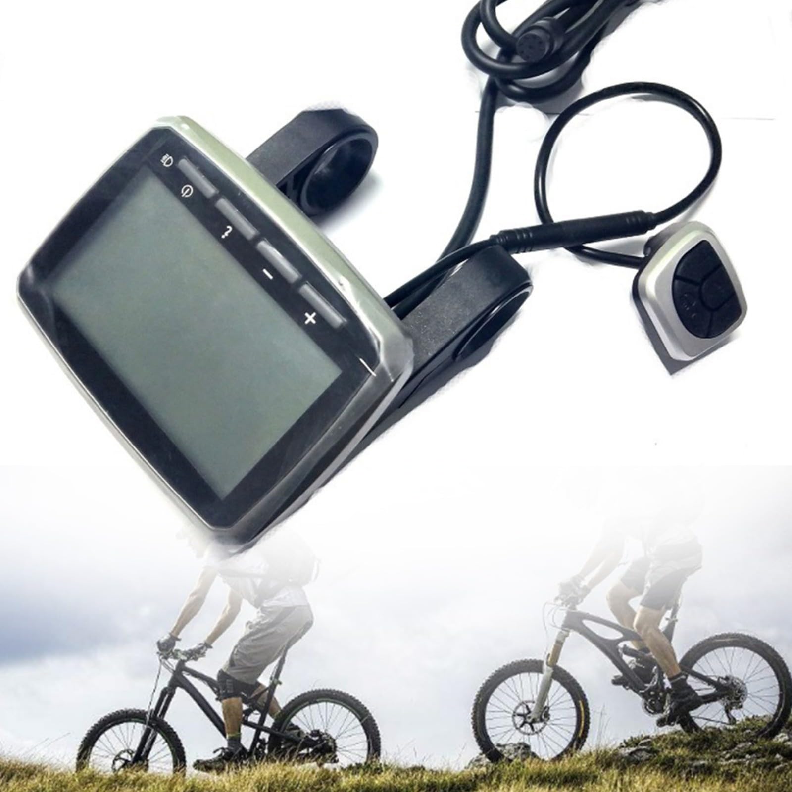 VLCD5 - Pantalla de 6 pines, para motor central Tongsheng TSDZ2 E-Bike, sin acelerador, pantalla negra ABS, para bicicleta eléctrica, pieza de actualización