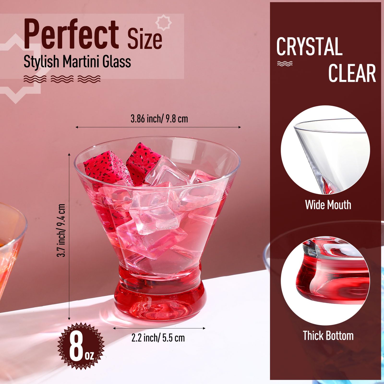 Libbey 3803 Embassy 8 Oz. Dessert/Martini Glass - 12 / CS