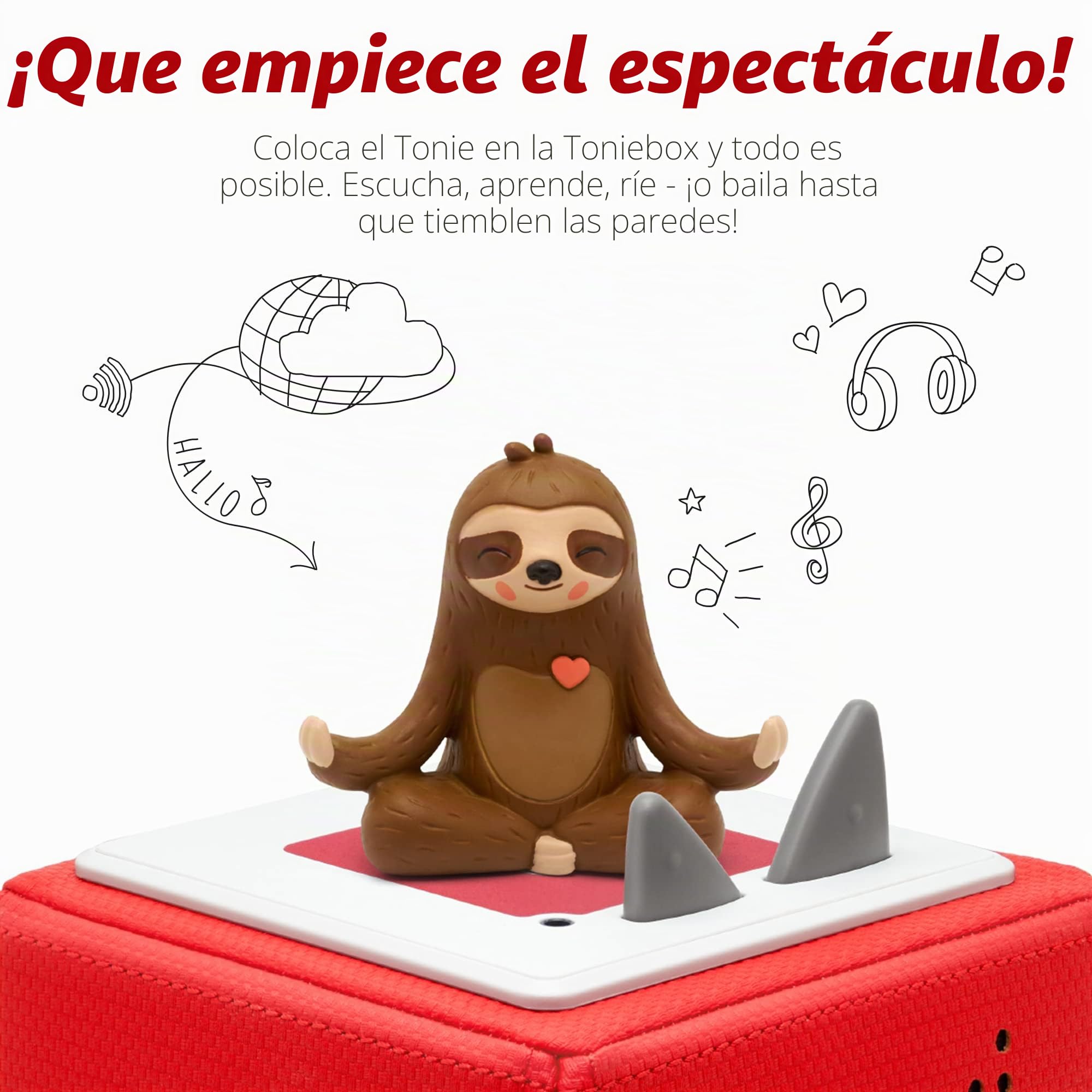 Tonies Figuras para Toniebox, Viaje de ensueño para niños: Hierro de fantasía con Perezoso Mo – 8 Lugares Especiales para Relajarse, audiolibro a Partir de 4 años, Tiempo de reproducción Aprox. 76