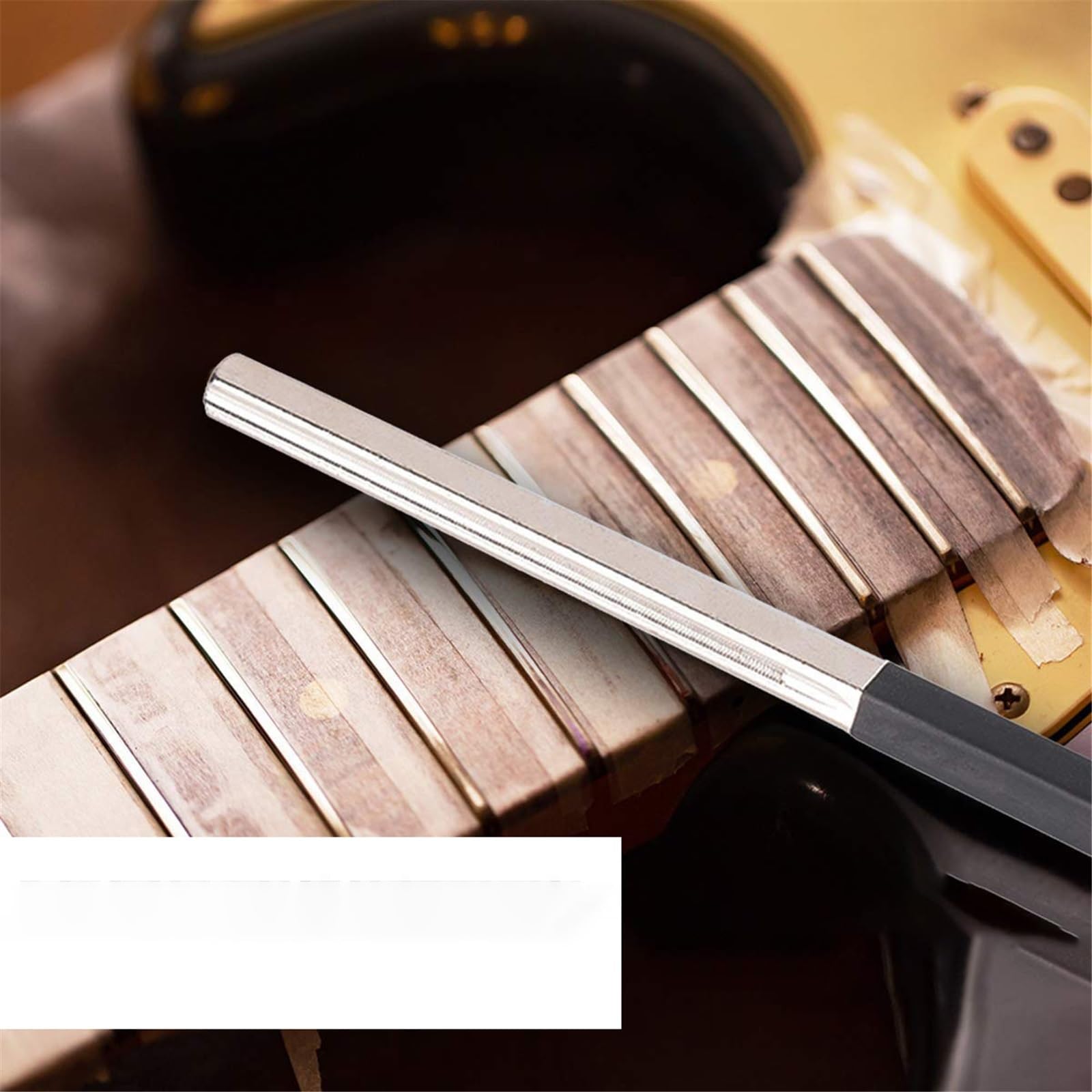 Folkowy, Stalowy, Bakelitowy, Pilnik Do Szlifowania Koron Progów Gitarowych, Narzędzie Do Naprawy Gitar W Jednym