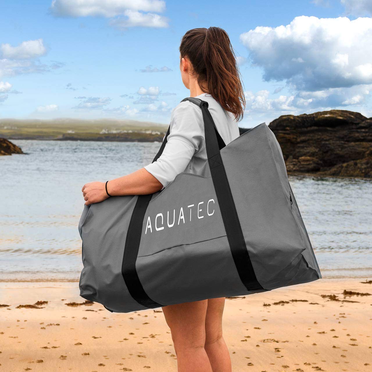 Kayak AQUATEC | Kayak inflable de aventura y pesca | Barco inflable disponible como Kayak individual o Kayak doble | Bolsa y paletas de kayak incluidos (Individual, Hudson (intermedio))