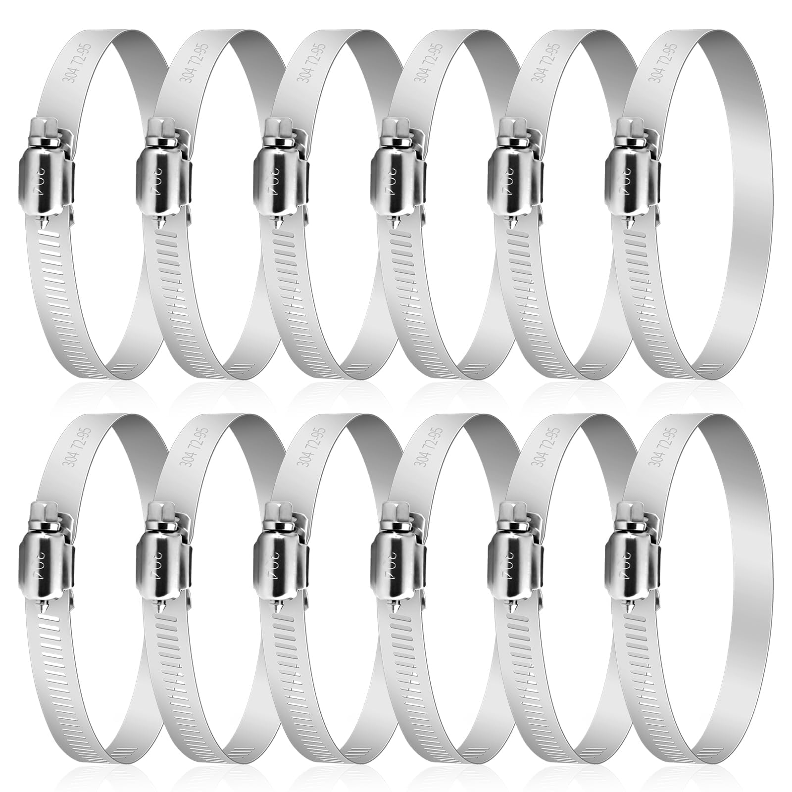 Stainless Steel Hose Clamps - 24 Pack -9
