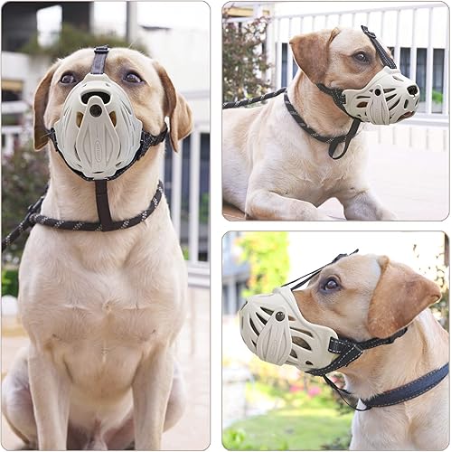 Miniatura 7 de Petyouyou - Bozal para perro grande para dejar de morder la boca, hornear, comer rocas para cachorros de tamaño mediano, extrapequeño, raza pastor