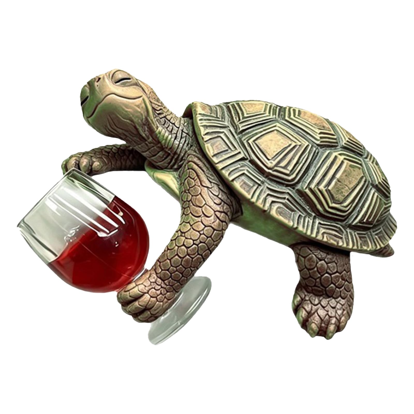 Cute Climbing Drunken Turtle Flower Pot Huggers Water Proof Animal Figurines Plant Decoration Weather Resist Terrarium Planter Edge Decor for Outdoor Fence Decorations