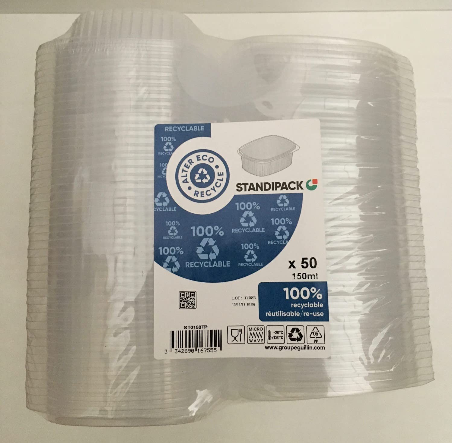 Contenitori Per Alimenti In Plastica 500cc - Confezione Da 50 Con Adesivi Bon Appetit - Foto 3