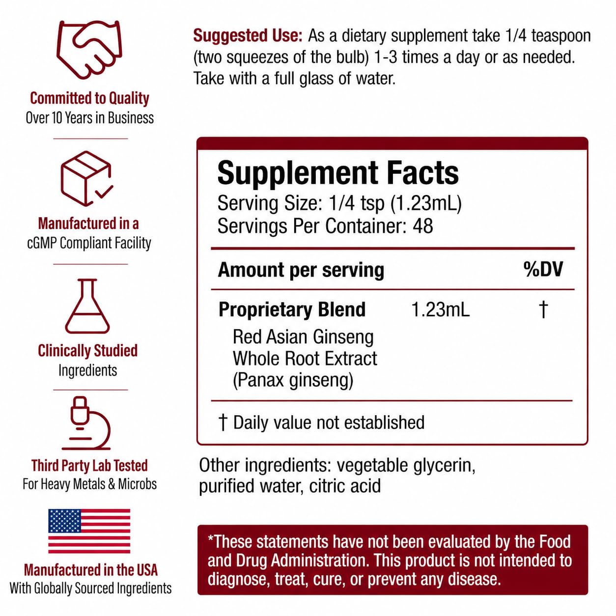 Korean Red Panax Ginseng Liquid Drops - Energy Vitality Support — Amazon image 8