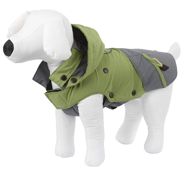 Abrigo de exterior para perros Vancouver, verde/gris, 35 cm